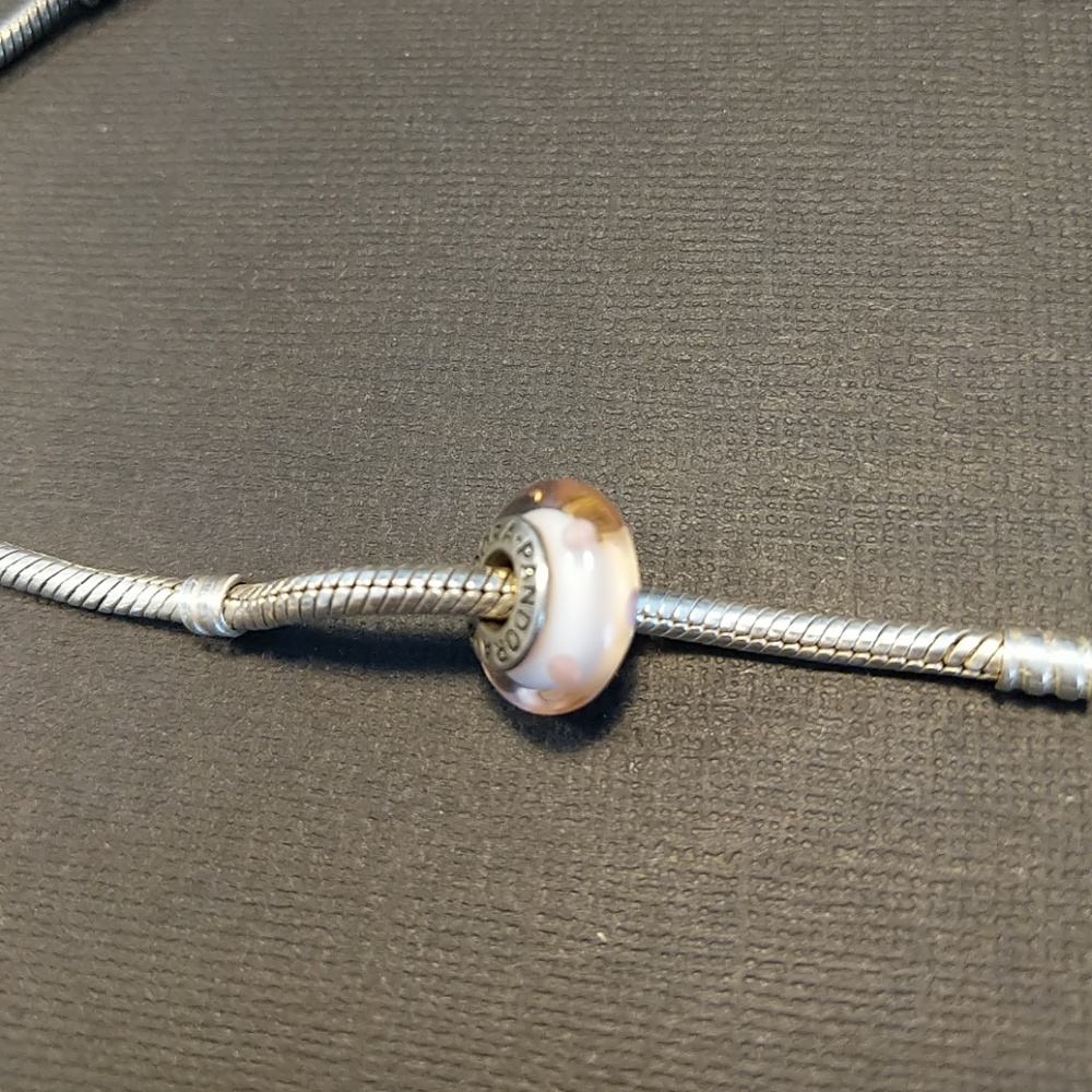 Pandora Murano Glass Bead Pink Polka Dot